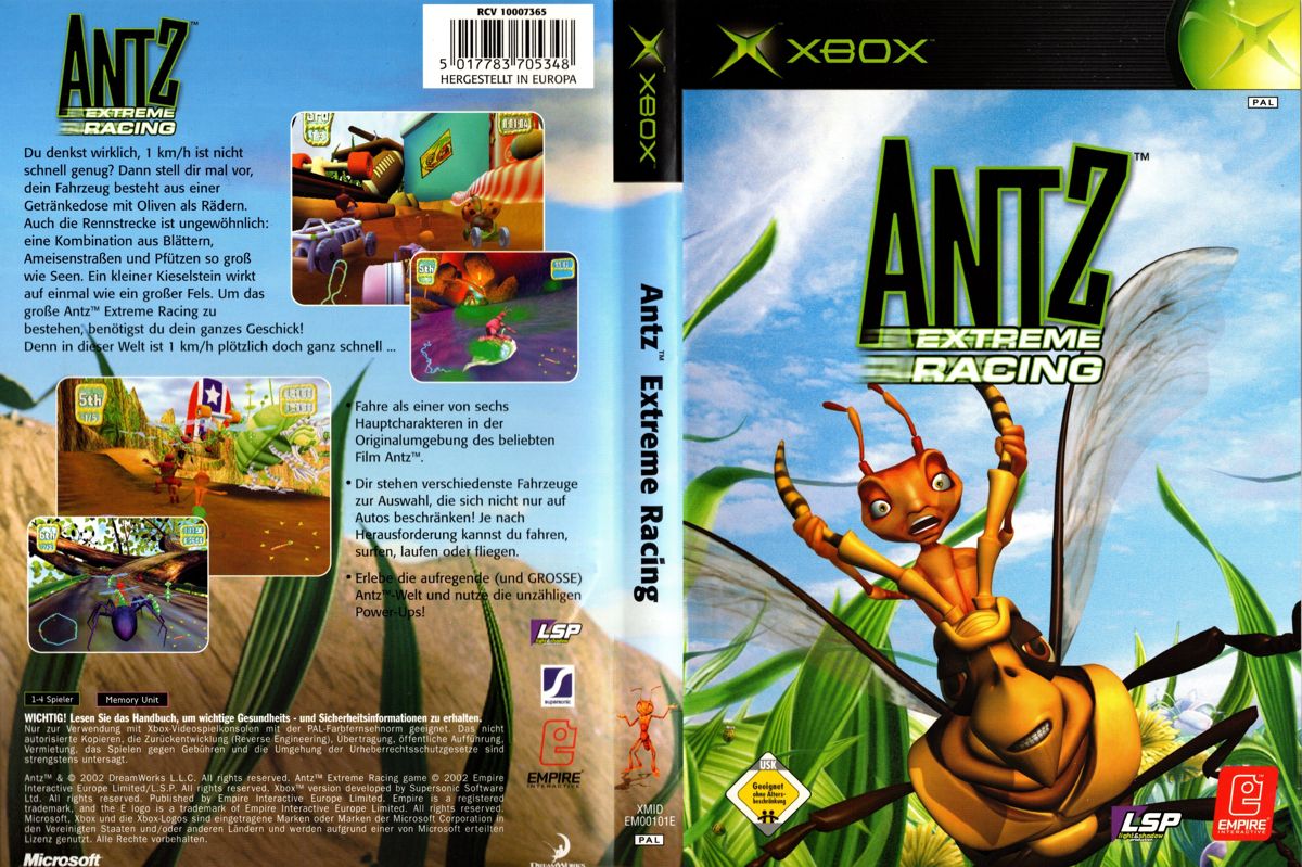 Antz Extreme Racing box art for Xbox